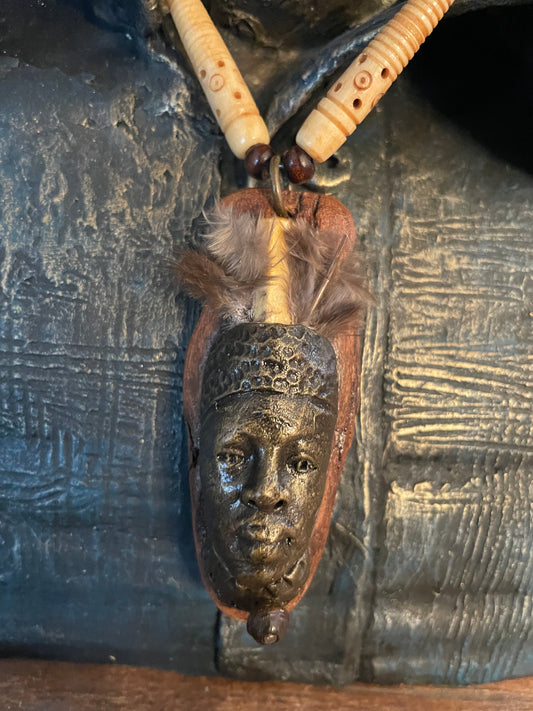 Male African  Warrior necklace